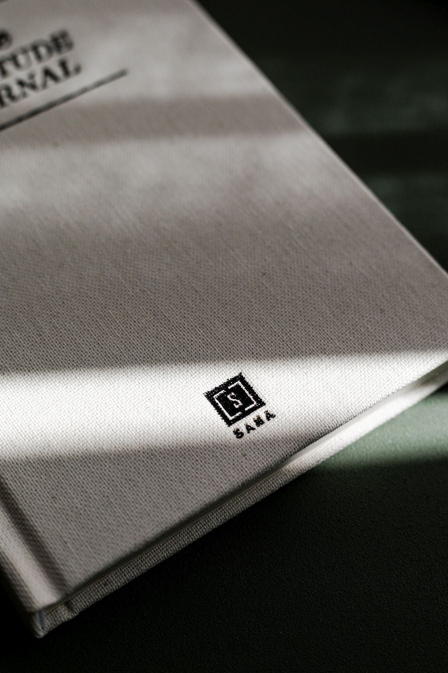 binnenkant linnen beige gratitude journal dagboek dankbaarheidsdagboek reflectie brun-out five minute journal dankbaarheidsdagboek sanadesign 5 minute Journal selfcare mindset Invulboek troostcadeau cadeau voor vrouw man verjaardag cadeau Valentijns cadeau SANA