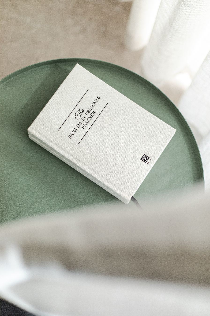 planner agenda daily personal planner linnen beige gratitude journal dagboek dankbaarheidsdagboek reflectie brun-out five minute journal dankbaarheidsdagboek sanadesign 5 minute Journal selfcare mindset Invulboek troostcadeau cadeau voor vrouw man verjaardag cadeau Valentijns cadeau notes to do focus affirmatie