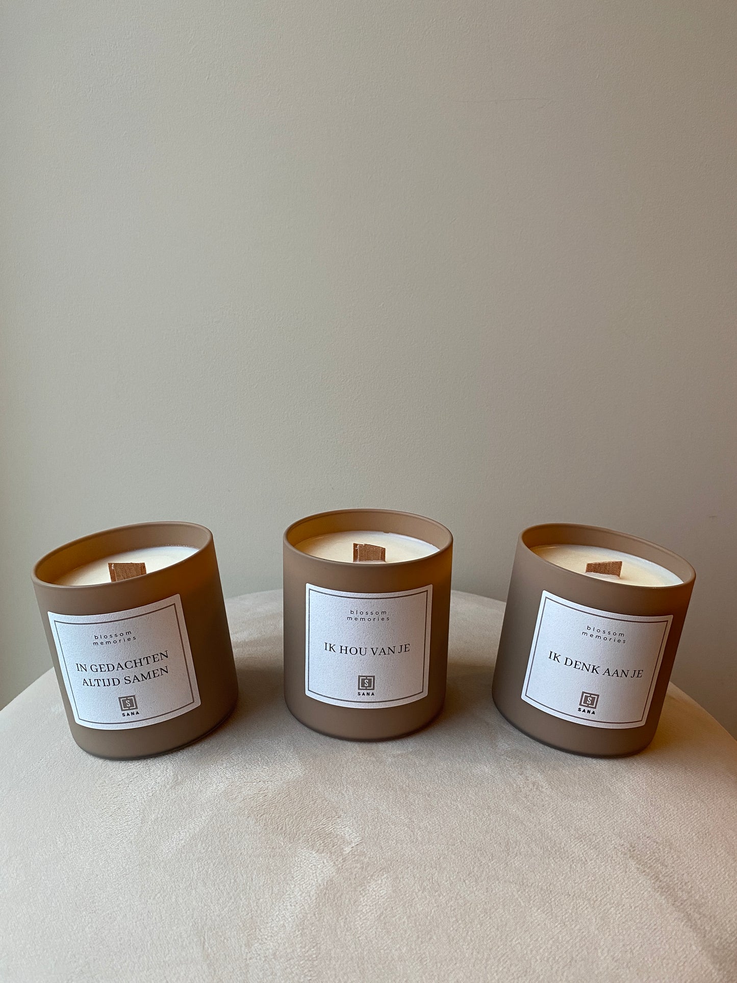 Geurkaars | IN GEDACHTEN ALTIJD SAMEN | Beige