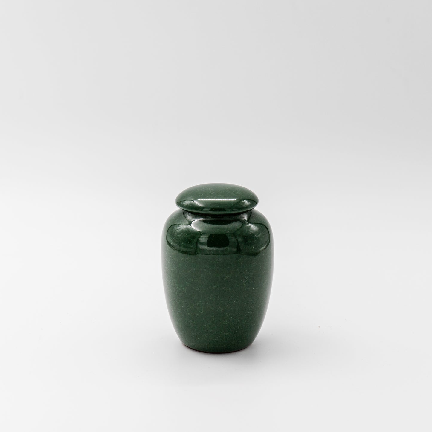 kleine mini groene urn keramiek voor mens en dier en familie