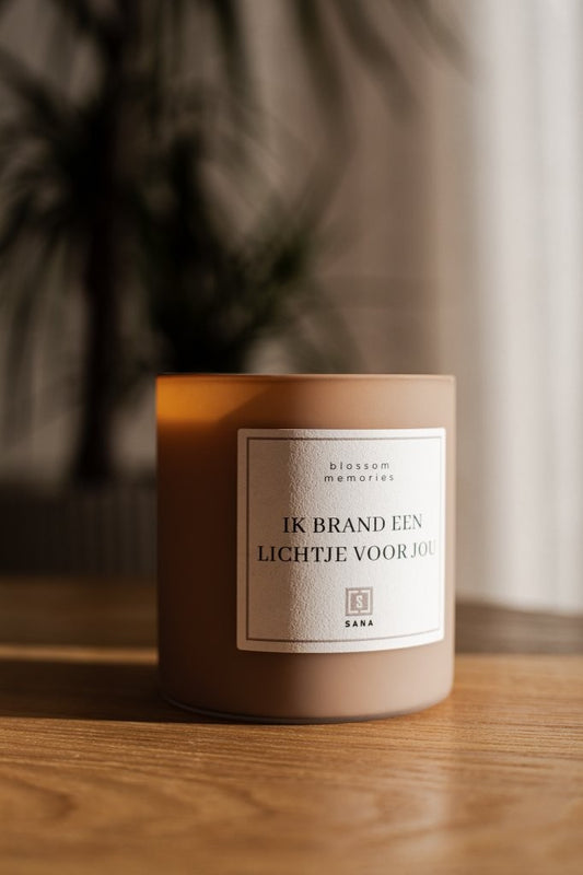 Geurkaars | IK BRAND EEN LICHTJE VOOR JOU | Beige