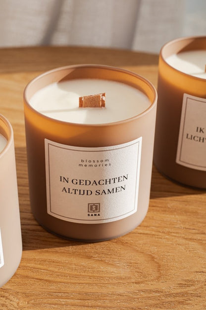 Geurkaars | IN GEDACHTEN ALTIJD SAMEN | Beige