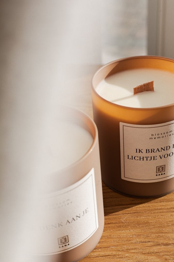 Geurkaars | IK BRAND EEN LICHTJE VOOR JOU | Beige