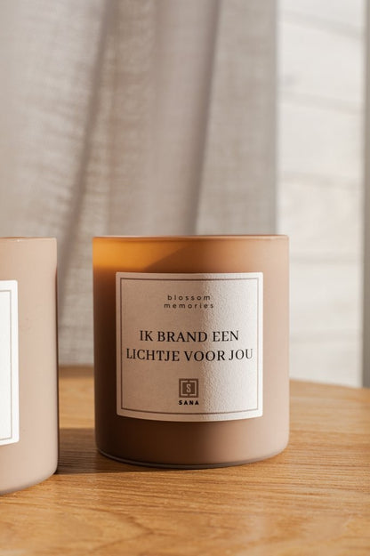 Geurkaars | IK BRAND EEN LICHTJE VOOR JOU | Beige