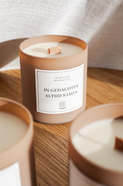 Geurkaars | IN GEDACHTEN ALTIJD SAMEN | Beige