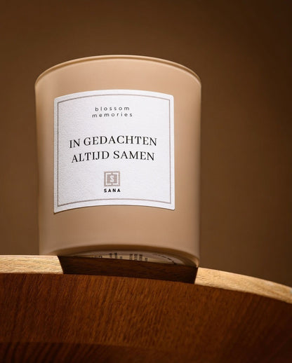 Geurkaars | IN GEDACHTEN ALTIJD SAMEN | Beige