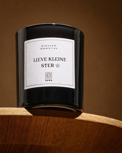 Geurkaars | LIEVE KLEINE STER | Zwart