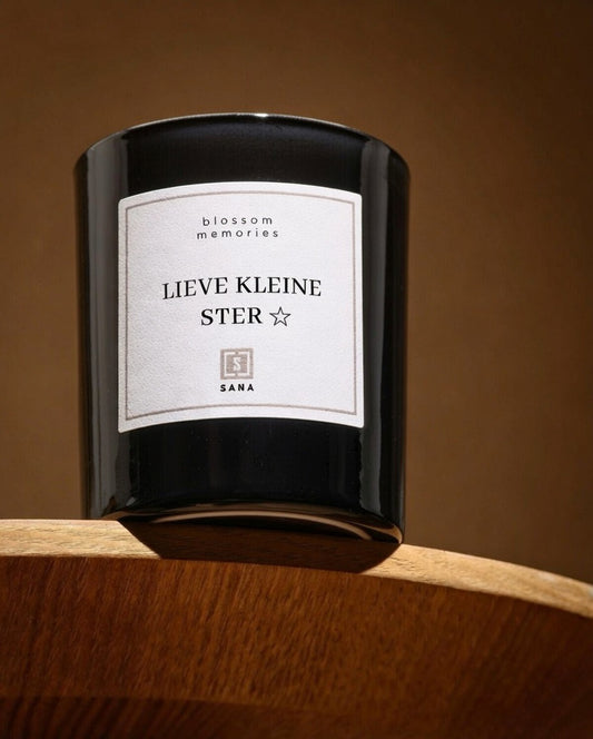 Geurkaars | LIEVE KLEINE STER | Zwart