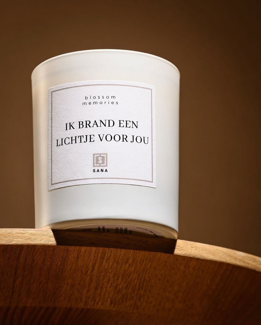 Geurkaars | IK BRAND EEN LICHTJE VOOR JOU | Wit
