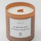 kaars beige herdenkingskaars dood rouw geliefde rouwcadeau geschenk ik brand een lichtje voor jou geurkaars kaars woodwick