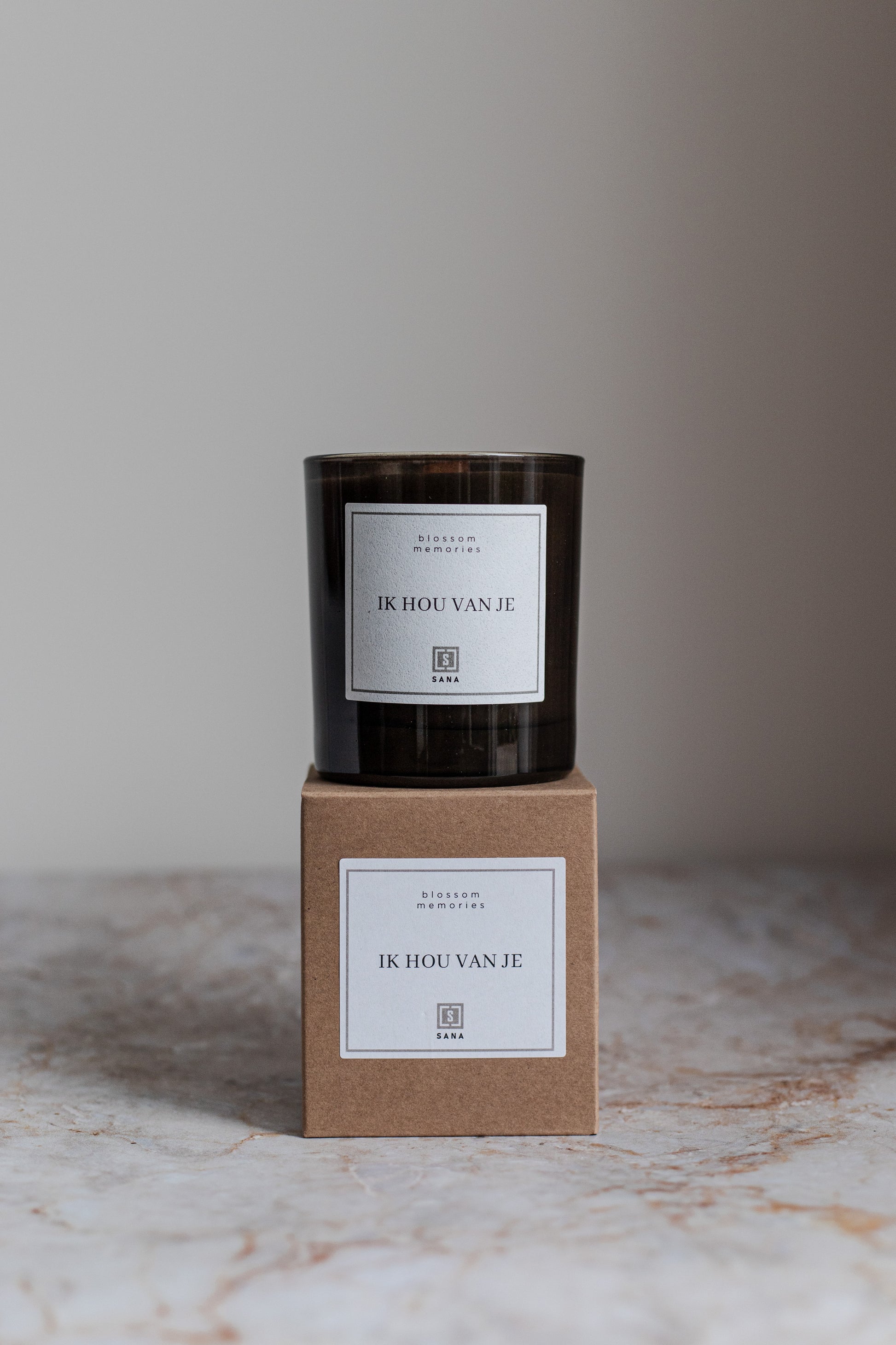 kaars zwart herdenkingskaars dood rouw geliefde rouwcadeau geschenk ik hou van je geurkaars kaars met doos