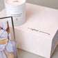 giftbox persoonlijk uniek troost cadeau linnen herinneringsdoos geurkaars geschenk overlijden rouw fotolijstje