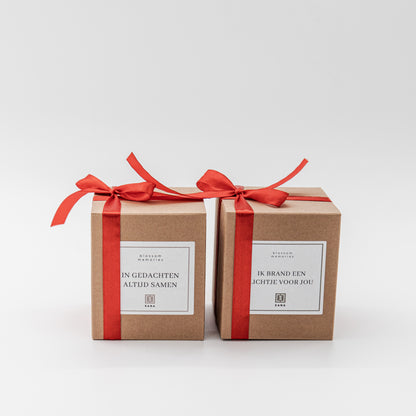 kaars zwart herdenkingskaars dood rouw geliefde rouwcadeau geschenk ik hou van je geurkaars kaars 