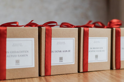 kaars zwart herdenkingskaars dood rouw geliefde rouwcadeau geschenk ik hou van je geurkaars kaars 